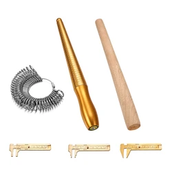 Calibrador de anillo profesional, juego de calibrador de mandril, tamaño de dedo, herramientas de medición de joyería, equipo