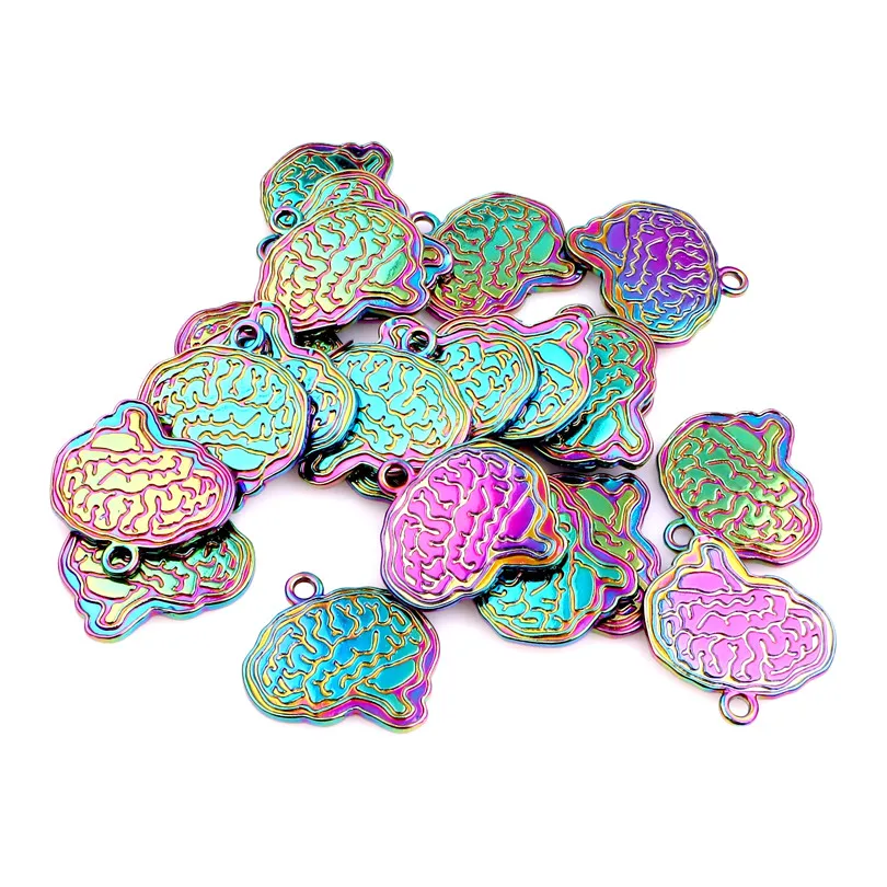20pcs Antique Medical Organ Brain Pendant Charms For Necklace Bracelet Handmade Jewelry Making Accessories 23252