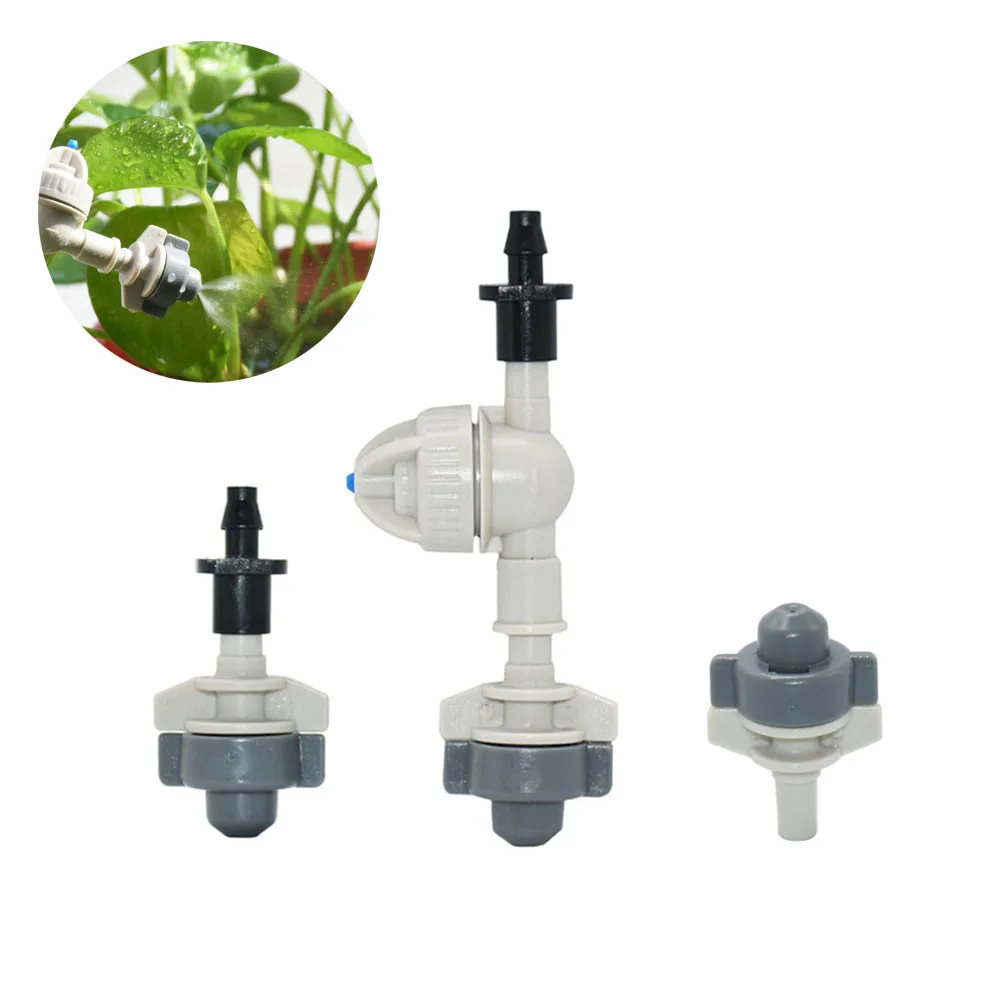 1/4 Barb Drip Misting Nozzle Water Mist Sprinkler Fog Water Spary To Greenhouse Garden Irrigation 4mm Hose Connector