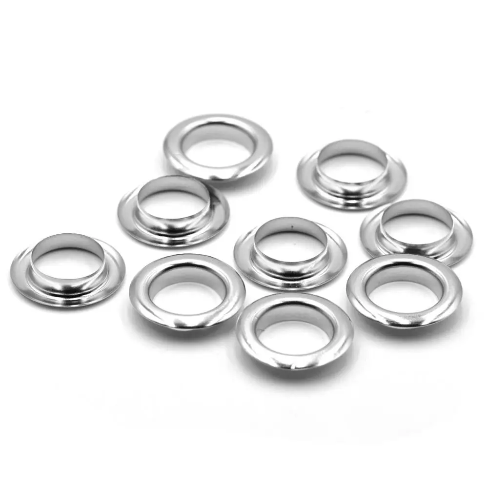 KALASO 30sets 14mm Brass Material Big Size Silver Color Grommet Eyelet With Washer Fit Leather DIY Craft Shoes Belt Cap