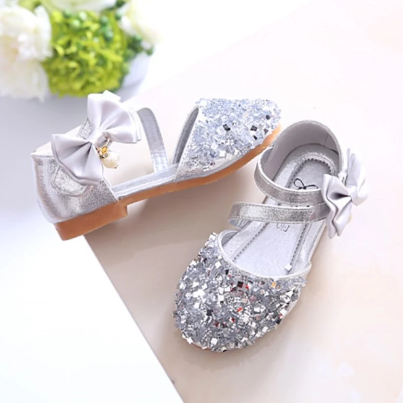 Toddler Girls Sparkly Sequin Shoes Gold Christmas Princess Flats Dressy Baby Girls Birthday Party Shoes Kids Fall Halloween 3t 4