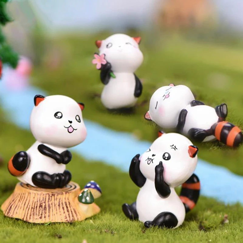 Mini Cute Animal Figurine Miniatures Crafts Ornament Fairy Garden Bonsai DIY Home Landscape Decoration Gift