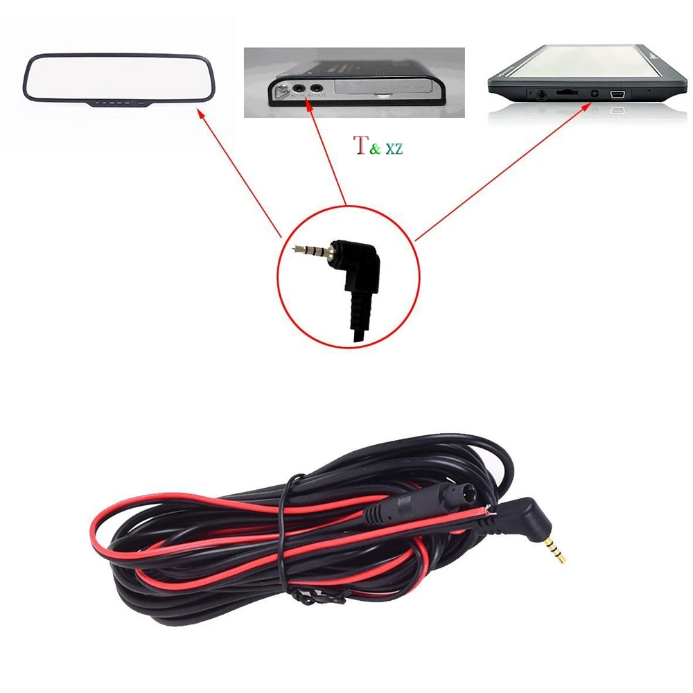 Hot Selling Car rearview Rear View Camera Cable line 4PIN TO 2.5MM For Car DVR or Handheld GPS