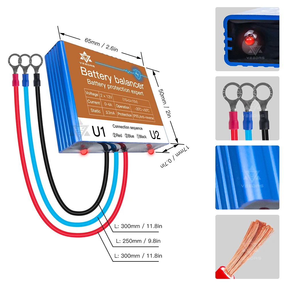 Imagem -05 - Mppt 12v 24v 48v 3000w Vento Solar Híbrido Controlador de Carga Regulador para Painel Solar Turbina Eólica para Lifepo4 Lítio Chumbo Ácido