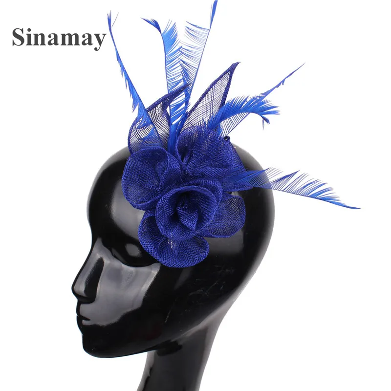 Sinamay Peach Cute Hair Fascinators Floral Accessories Wedding Womens Headwear Formal Party Ladies Headdress With Hair Pins Hat