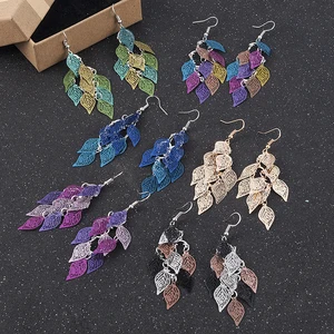 Ethnic Style Small Got Earrings Nine Accessories Leaves Background Jewelry Swing Early Earrings Gift Feminine 8 Main Ethnic Earrings Sales - №6