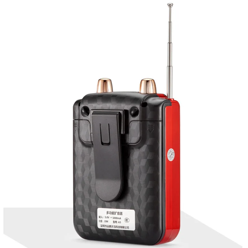 10W Bluetooth Loudspeaker With 3 18650 Battery TF USB FM Sound Record Megaphone Speaker Voice Amplifier For Teaching Guide