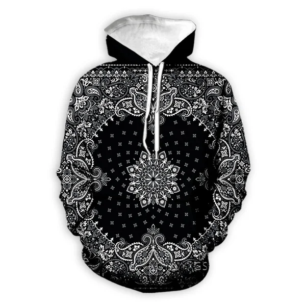 New Bandana Pattern 3D Print Causal Clothing Fashion Men Women Tracksuits Crewneck Hoodies Plus size S-7XL harajuku  man hoodies