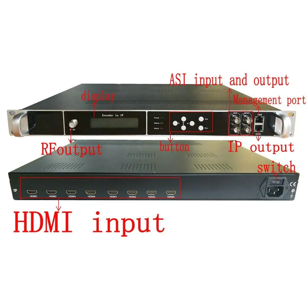 جهاز تشفير HD Modulator8 قناة للتلفزيون ، HDMI إلى RF DVB-T ، من ATSC ، ISDBT ، HDMI إلى IP ASI ، IPTV ، Catv