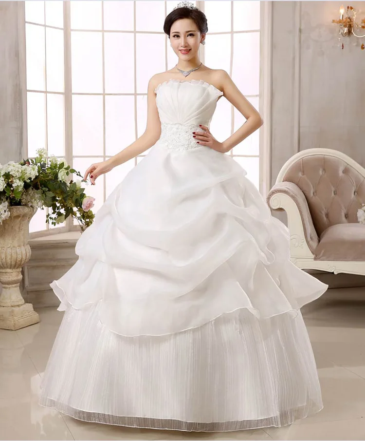 

Sexy Wedding Dresses Bride Plus Size Wedding Dress Large Pregnant Women's Lace Up Dresses Ball Gowns