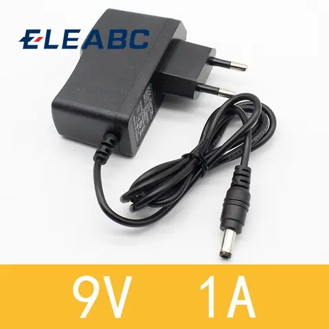 1pcs 9v 1a dc power adapter eu 5.5mm*2.1mm interface Power Supply 100-240v ac adapter for arduino UNO MEGA