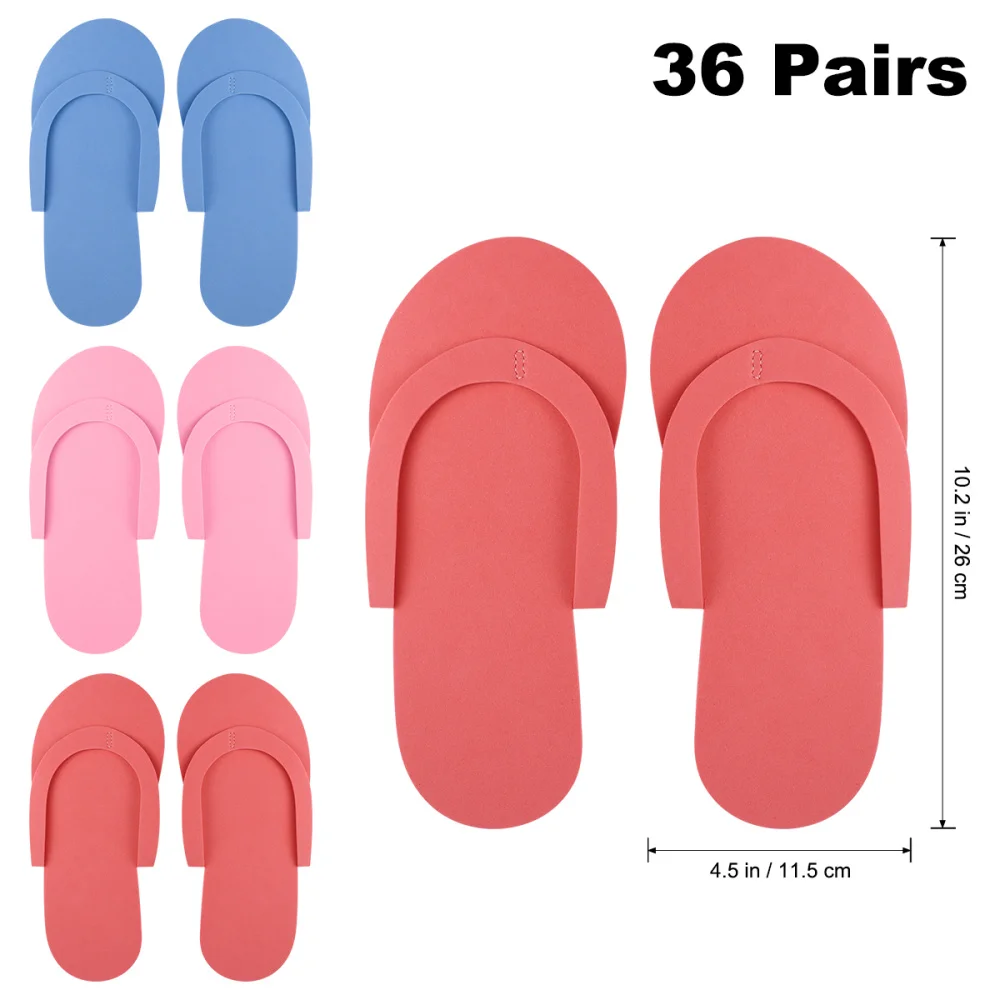 36 Pairs Flop Slippers Foot Spa Disposable Foam Salon Salon Pedicure Bar Salon Salon Pedicure Pedicure Single Use Pedicure