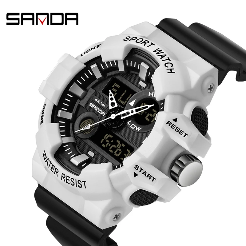 Sanda Sports Men\'s Watches Luxury Led Digital Military Quartz Watch Men Waterproof G Style Wristwatches Relogio Masculino Clock