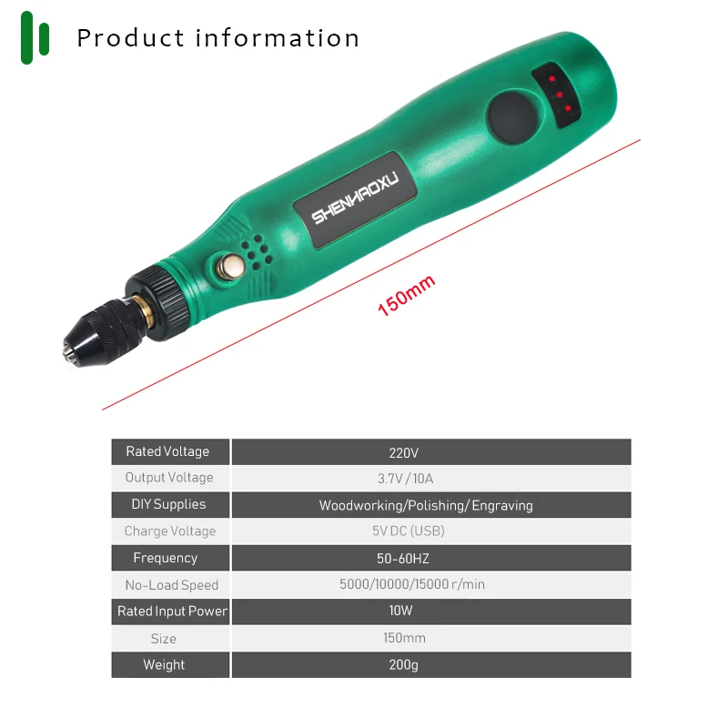 Mini Cordless Drill Power Tools 3.6V Electric Drill Grinder Auto chuck head Accessories Set  Wireless Engraving Pen For Dremel