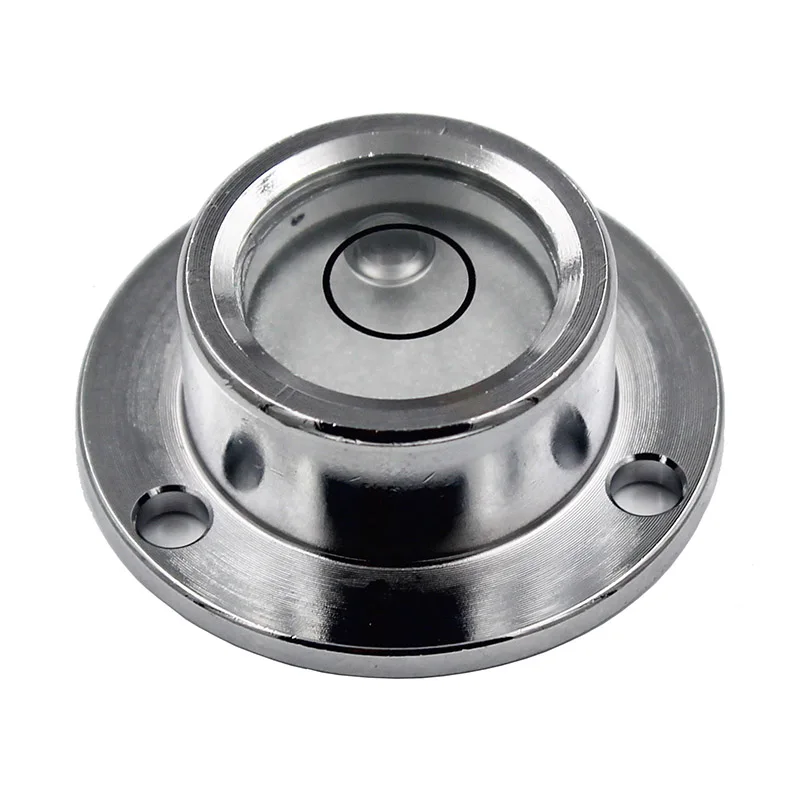 Flange Spirit Level Bubble Bullseye Leveler with Base Horizontal Measuring Instrument Diameter 32mm High Temperature Resistance