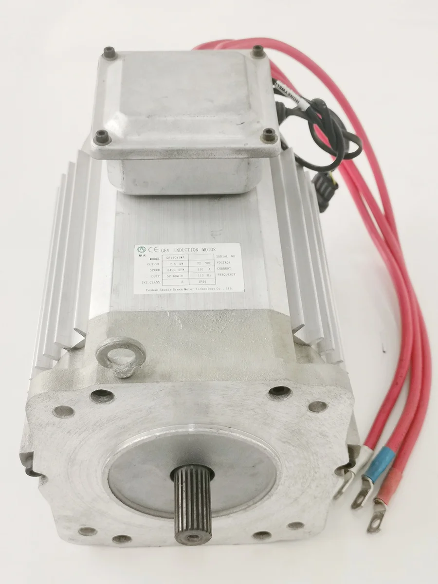 7.5kw  72V  electric AC motor for low speed Electric Car For golf cart and shuttle bus