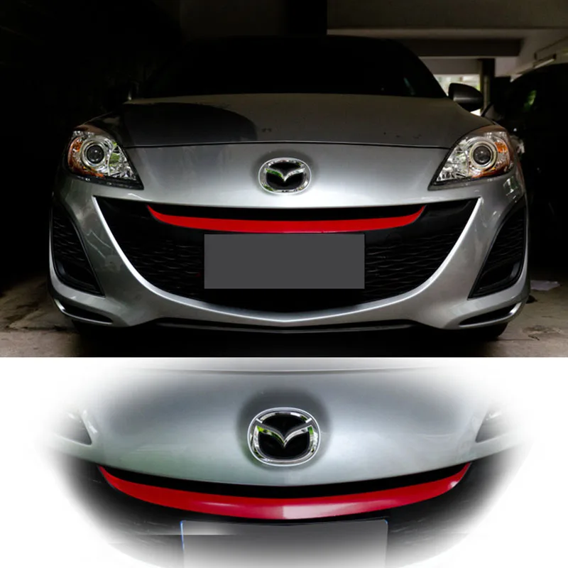 

Creative Big Red Mouth Front Grille Grill Cover Overlay Sticker Decal Graphic Vinyl Wrap Accessories for Mazda 3 2011 2012 2013