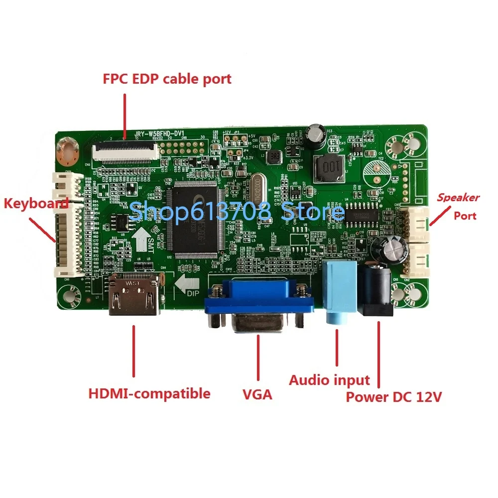 For LP173WF4 HDMI-compatible DIY KIT VGA Controller board EDP LED 17.3