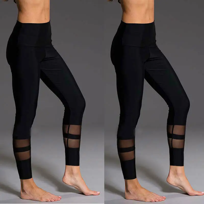 Hirigin Seamless Yoga Pants Women High Waist Stitching Hollow Sport Trousers Female Running Training Fitness Gym Leggings