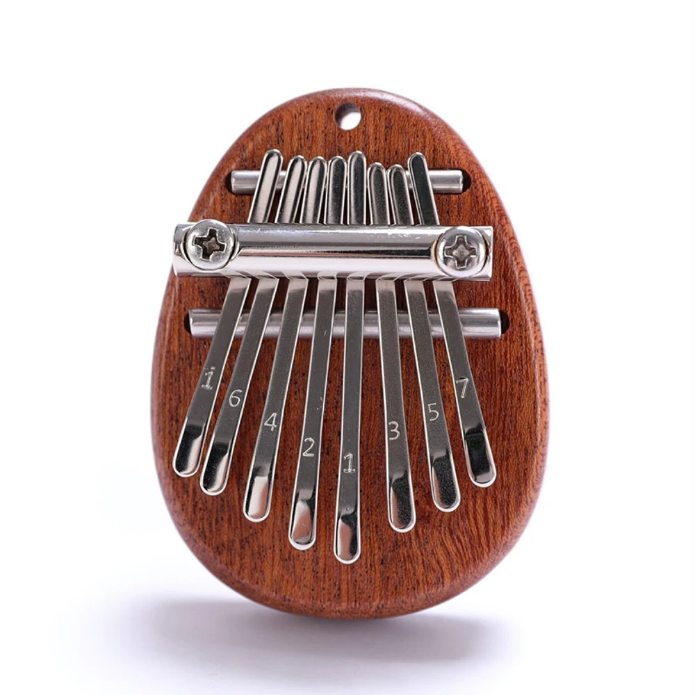 8 Key Mini Kalimba Portable Finger Thumb Piano Marimba Portable Musical Accessory Pendant Exquisite Exercise Gift for Beginners