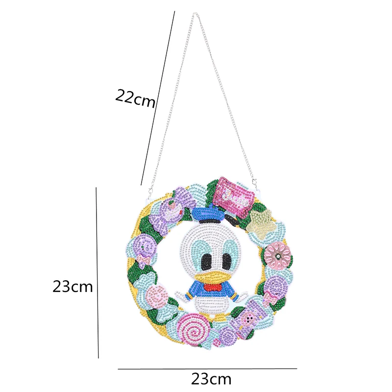 Disney 5D Diamond Painting Christmas Wreath Special Rhinestone Cartoon Donald Duck Baby Embroidery DIY Craft Home Decoration