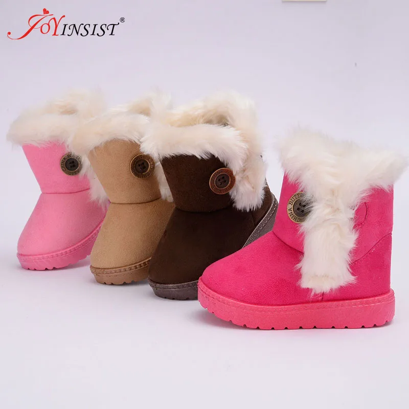 Winter Baby Boys And Girls Shoes Kids New Fashion Snow Boots Warm Cotton Thick Buckle Strap Shoes Children Clothing