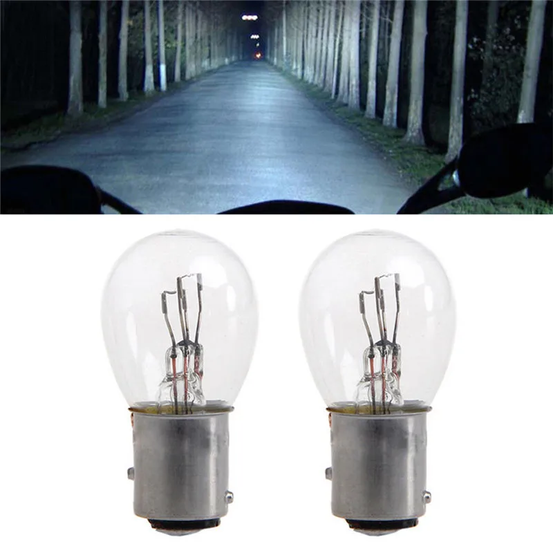 2Pcs New Car Light Durable Super Bright 1157 BA15D Auto Stop Brake Bulb Indicator Lamp 21W DC12V White Amber For Car Accessories