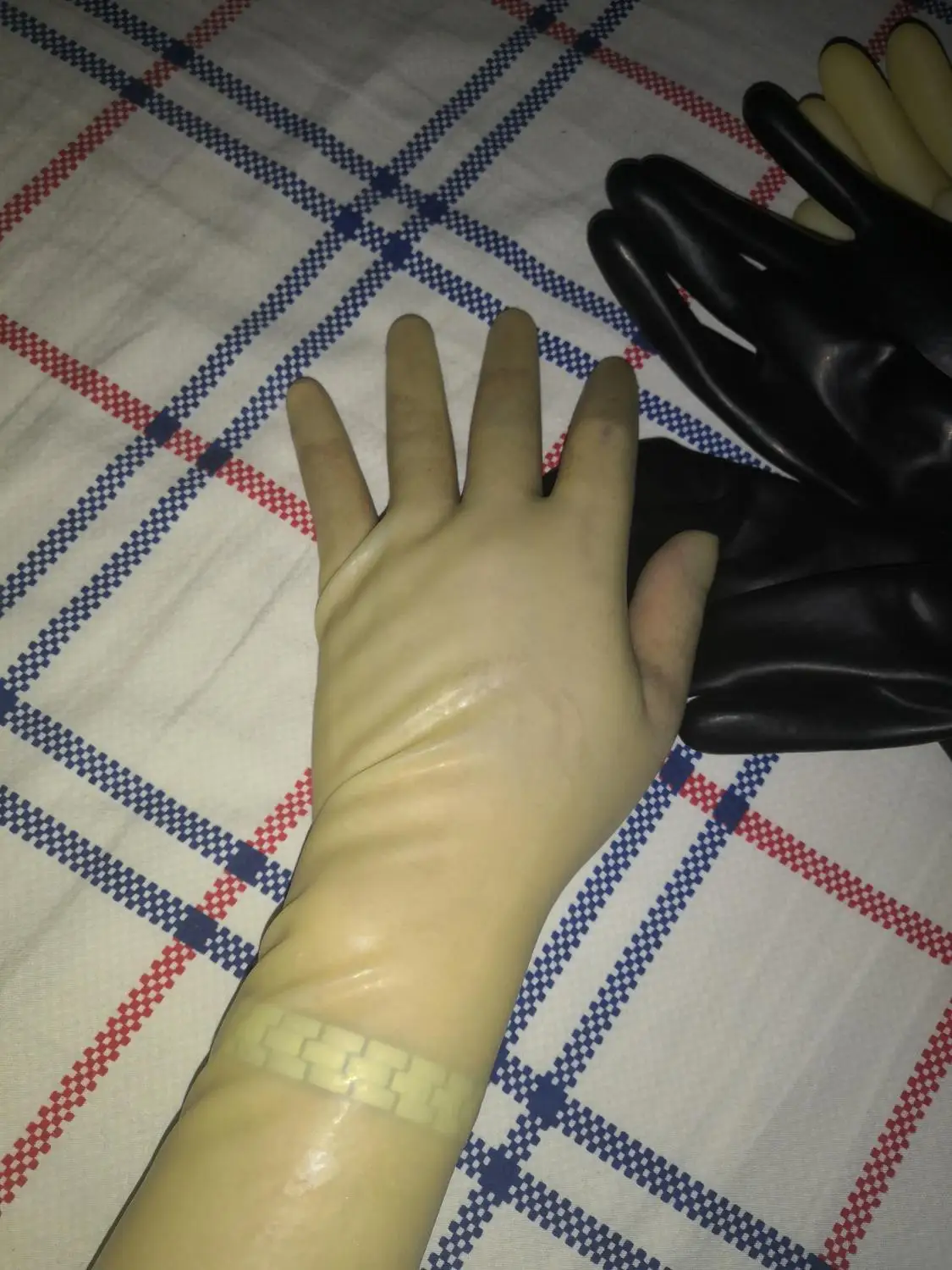 Plus Thickness 0.6mm Latex Gloves  Fetish Mittens Finger Seamless  Gloved Unisex  Natural 3D  Extra