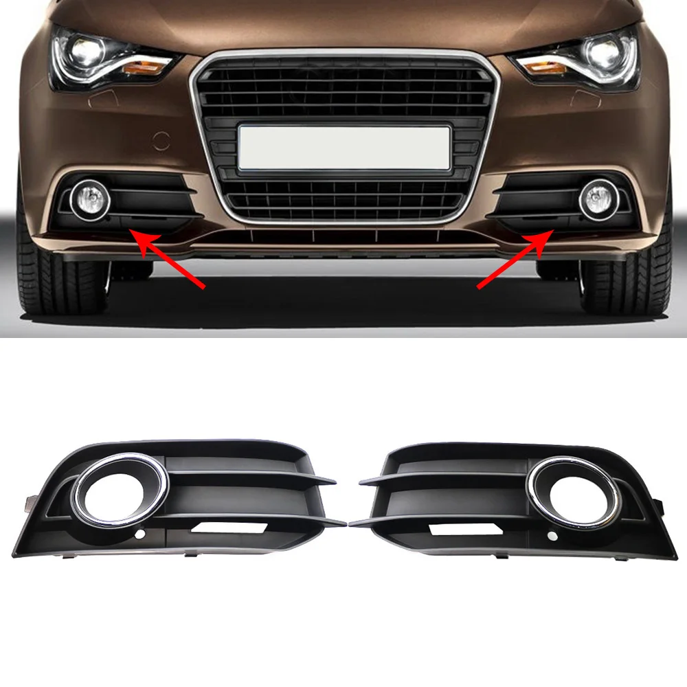 

Fits for AUDI A1 2010-2014 Front Bumper Fog Light Grille Black Left or Right