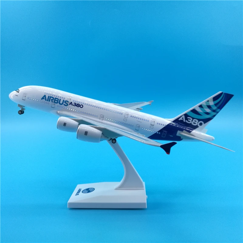 1/200 Scale 30CM Airplane 380 A380 Airline Model W Light and Wheel Diecast Plastic Resin Assembly Plane Model For Collection