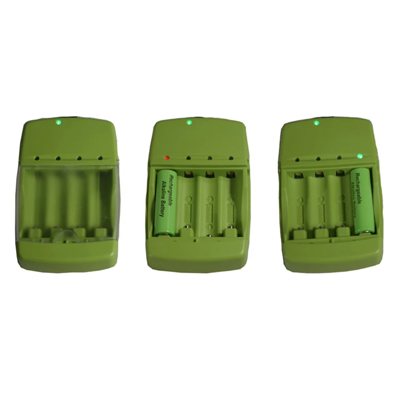 KLW 4 Way USB Smart Battery Charger for AA AAA AAAA Nicd Nimh 10440 14500 Lifepo4 Batteries with LED Indicator
