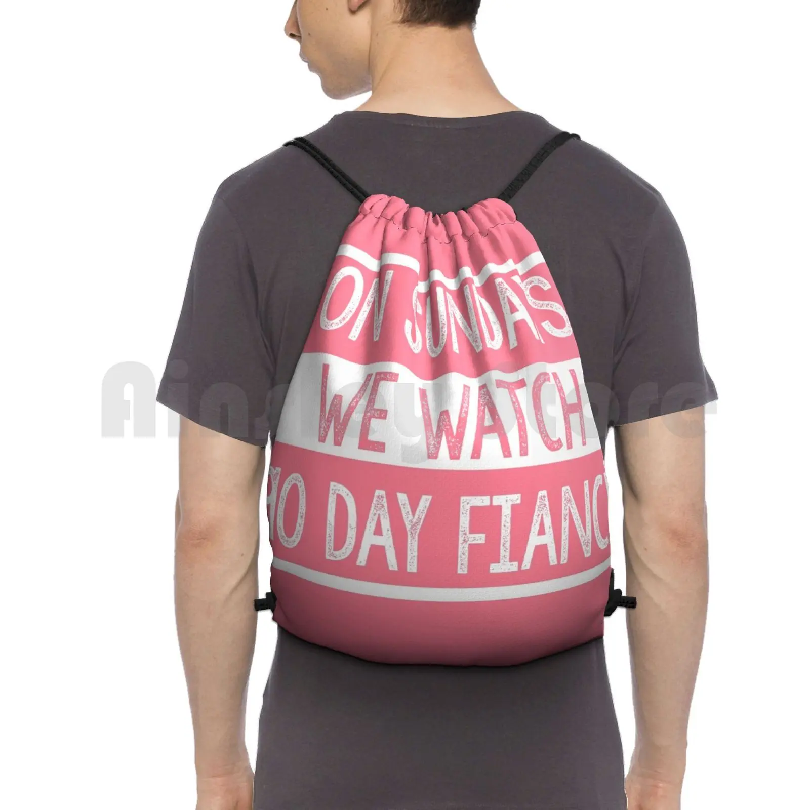 

On Sundays We Watch 90 Day Fiance-90 Day Fiancé Fans Backpack Drawstring Bags Gym Bag Waterproof 90 Day Fiancé Reality Tv