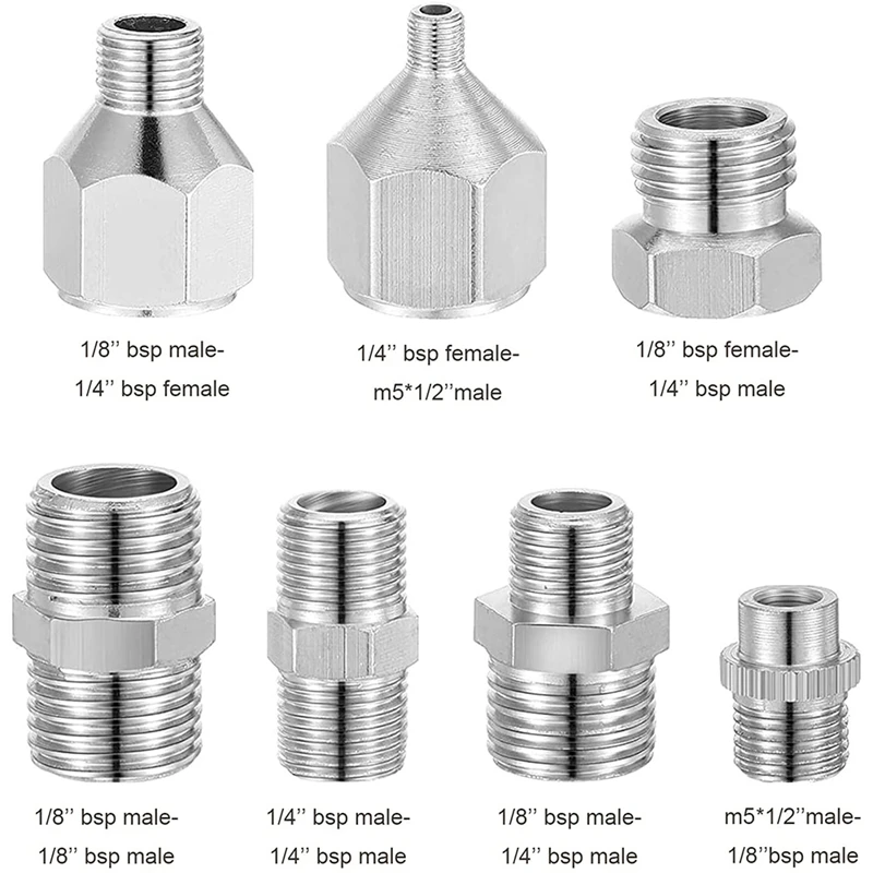 16PCS Airbrush Adapter Set  Airbrush Adapter Quick Release Connector Airbrush Spray Cleaning Tool For Air Compressor