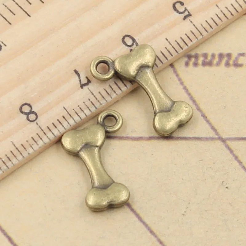 20pcs Charms Dog Bone 16x10mm Tibetan Bronze Silver Color Pendants Antique Jewelry Making DIY Handmade Craft