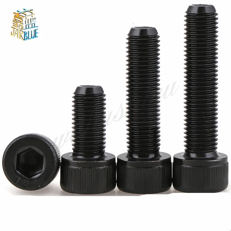 1-5pcs DIN912 Grade 12.9 allen socket fine tooth hexagon screw/young tooth Bolt M6 M8 M10 M12*P=0.75/ 1.0/1.25/1.75 teeth