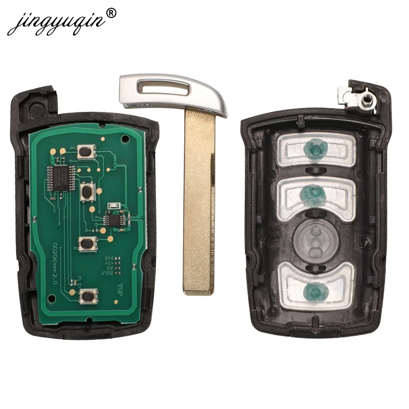 jingyuqin 4 Buttons Remote key Fob 315/315LP/433Mhz /868Mhz for BMW 7 SERIES E65 E66 with CHIP ID46 7953 CAS1 System HU92 UNCUT