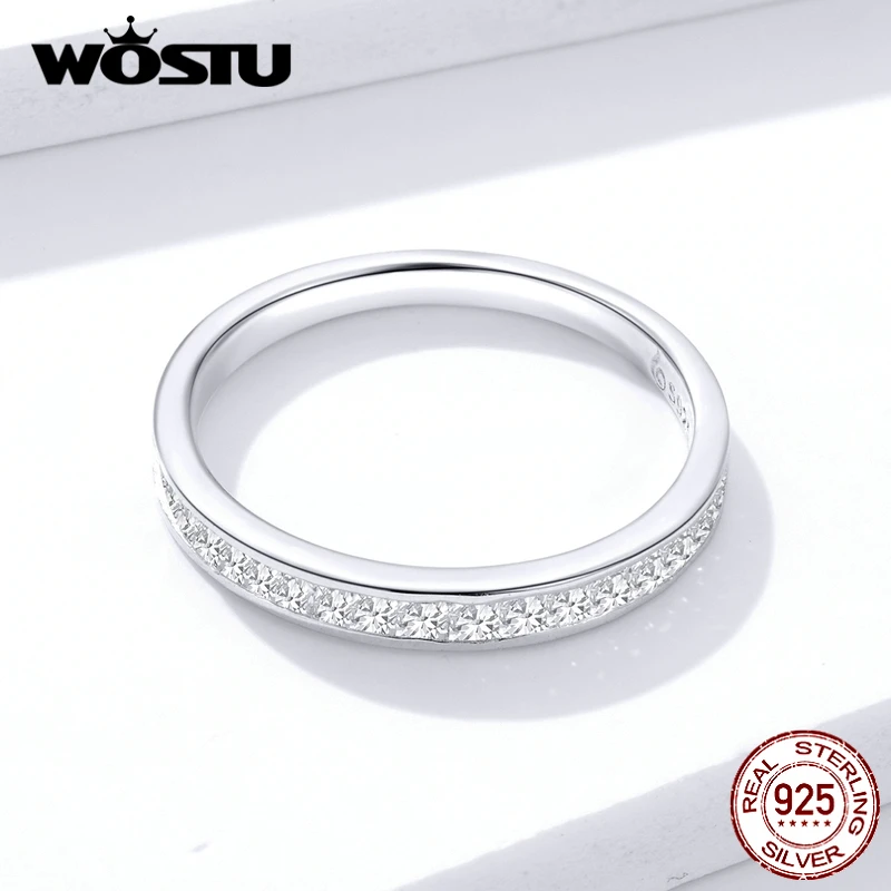 Women's 925 Silver Heart Zircon Wedding Ring