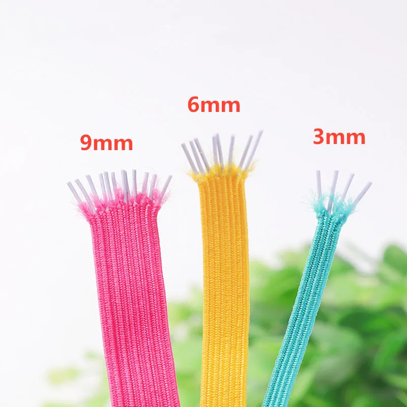 3mm 6mm Elastic Ribbon High-Elastic Elastic Band Rubber Band Elastic Line DIY Lace Trim Sewing Waist Band Garment Accessories