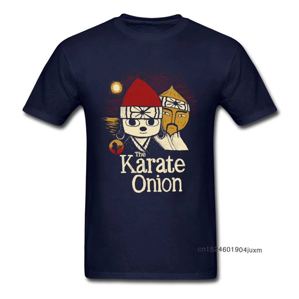 2018 Funny T-shirt The Karate Onion 100% Cotton T Shirts For Men Letter Cartoon Print Mens Tshirt Sleeved Tops Tees Hot Sale