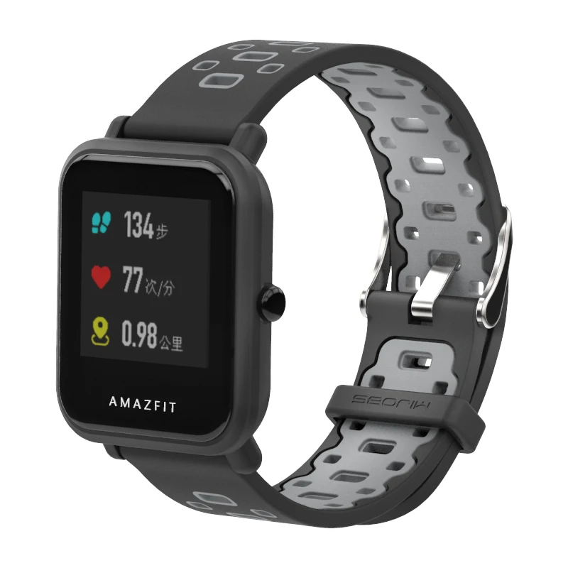 Ремешок, совместимый с Amazfit GTS/BIP/GTR/Stratos Pace 2, силиконовый спортивный браслет Smart Band для Huami Amazfit, браслеты 20/22 мм