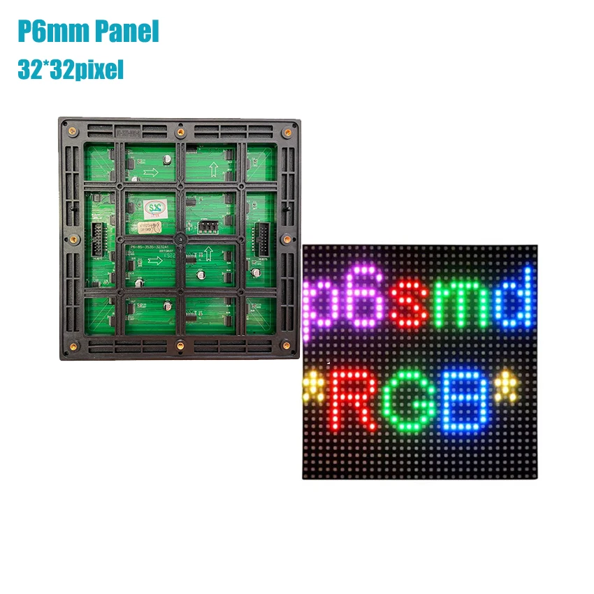 Hd Screen P6 Smd Outdoor Full Color 6Mm Led Pixel 32*32 Module 192*192Mm Rgb led Panel Video Wall Display Voor Billboard