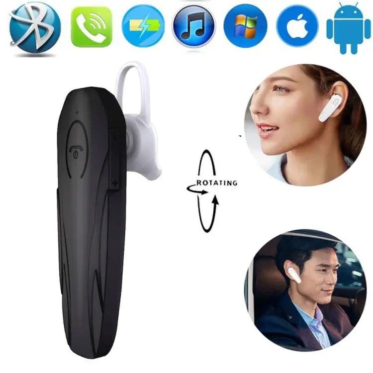 Handsfree Bluetooth Headset Wireless Earbuds HIFI Wireless Headset Business Earphone Waterproof Earpiece With Mic HD Call