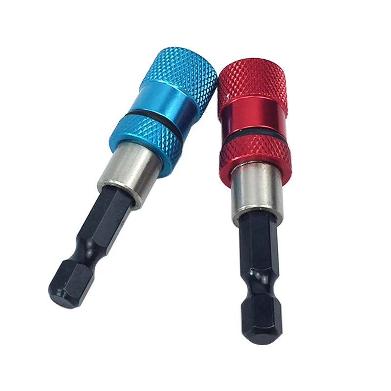 1 peça de liberação rápida magnético bit chave de fenda titular 1/4 "hex shank magnética drywall parafuso bit titular broca ferramenta parafuso