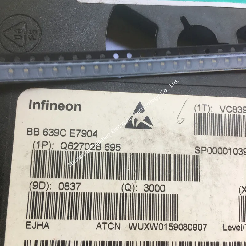 100 Uds BB639C E7904 SOD-323 diodo varactor de silicio S con estampado de seda