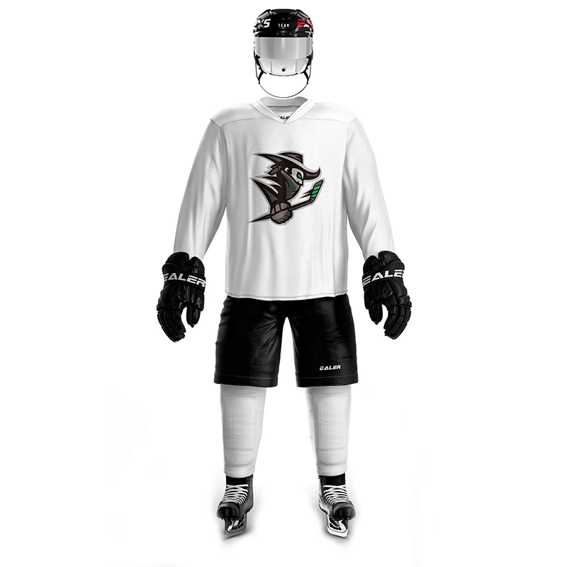 H80 series high-quality light and thin breathable white personalized ice hockey practice jersey & large street shirt-all sizes