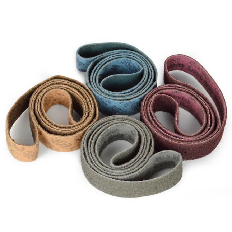 

2Pcs 2100*50mm Fiber Sanding Belt Non-woven Nylon Abrasive Belt for Stainless Steel Metal Striping Deburring P150-600 260x60mm