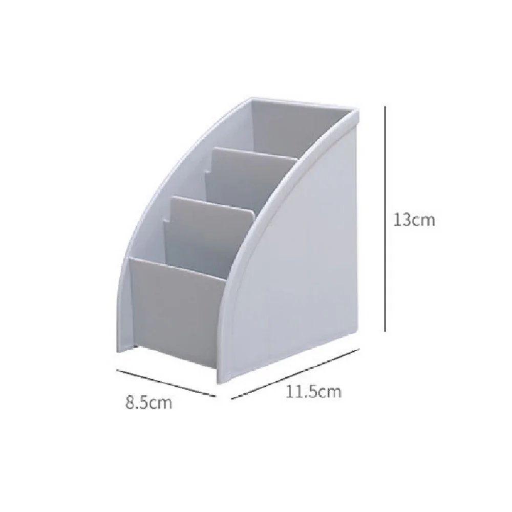 Multifunctional 3 Grid Remote Control Box Cosmetics Desktop Storage Case Stand Holder Office Stationery Phone Organizer 3 Colors