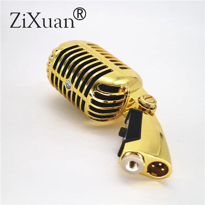 Gold Deluxe Metal 55SH II Professional Dynamic Microphone Vocal Classical Vintage Style Microfone 55 SH Series II Mic