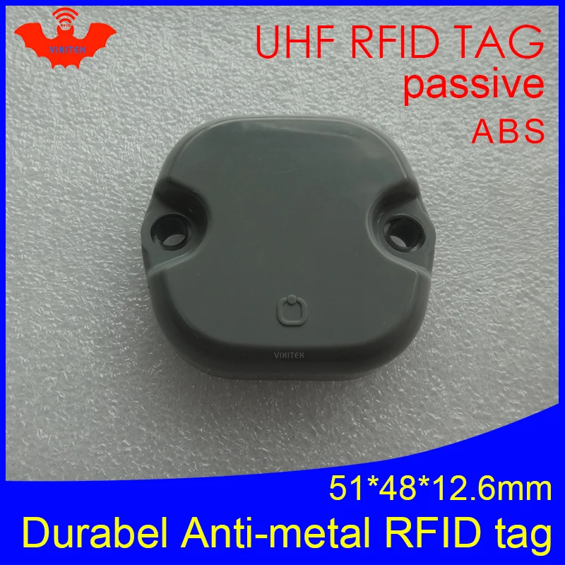 UHF RFID anti-metal tag 915mhz 868mhz Impinj Monza4QT EPCC1G2 6C 51*48*12.5mm pallet durable ABS smart card passive RFID tags