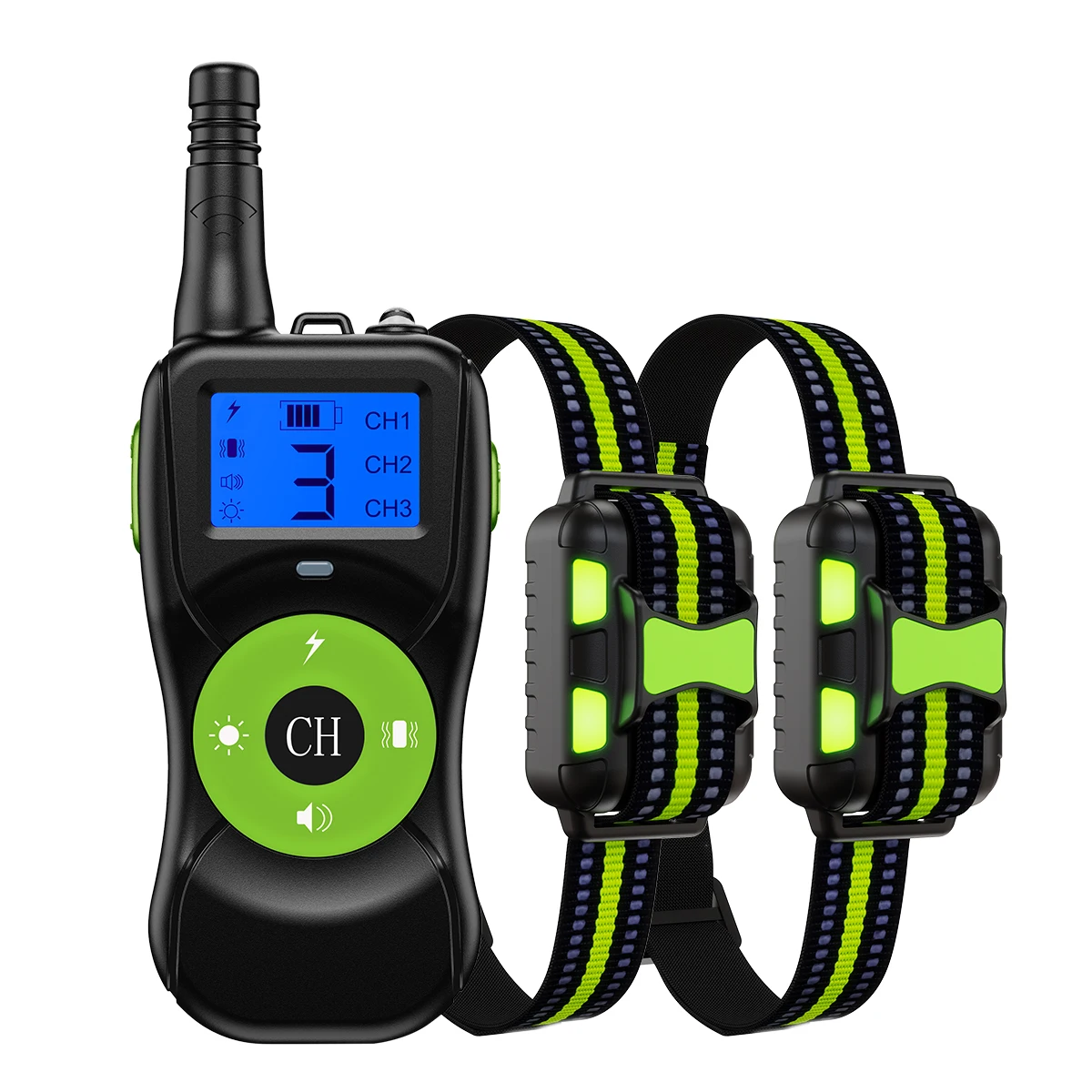 Electric Dog Training Collar 800M Remote Pet Control Waterproof Rechargeable LCD Display Pet Bark Stopper Beep Vibration 2500 Ft